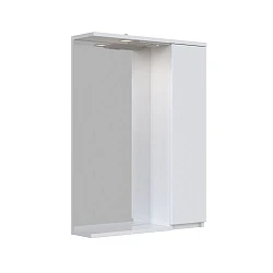 Зеркальный шкаф подвесной SanStar Квадро 70 для ванной комнаты белый