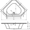 Акриловая ванна Riho Austin 145x145 Plug & Play B005019005 белая глянцевая