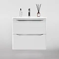 Тумба с раковиной Style Line Марелла 60 антискрейтч белый глянец