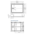 Душевой поддон Wasserkraft Amper 120x90см 29T07U белый