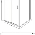 Душевой уголок Bravat Line 120x80см BS120.3101A профиль хром, стекло прозрачно