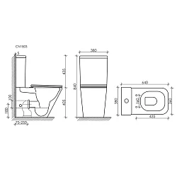 Бачок для унитаза Ceramica Nova Cubic CN1803-T белый глянец