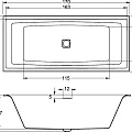 Акриловая ванна Riho Still Square 170x75 B100001005 белая глянцевая