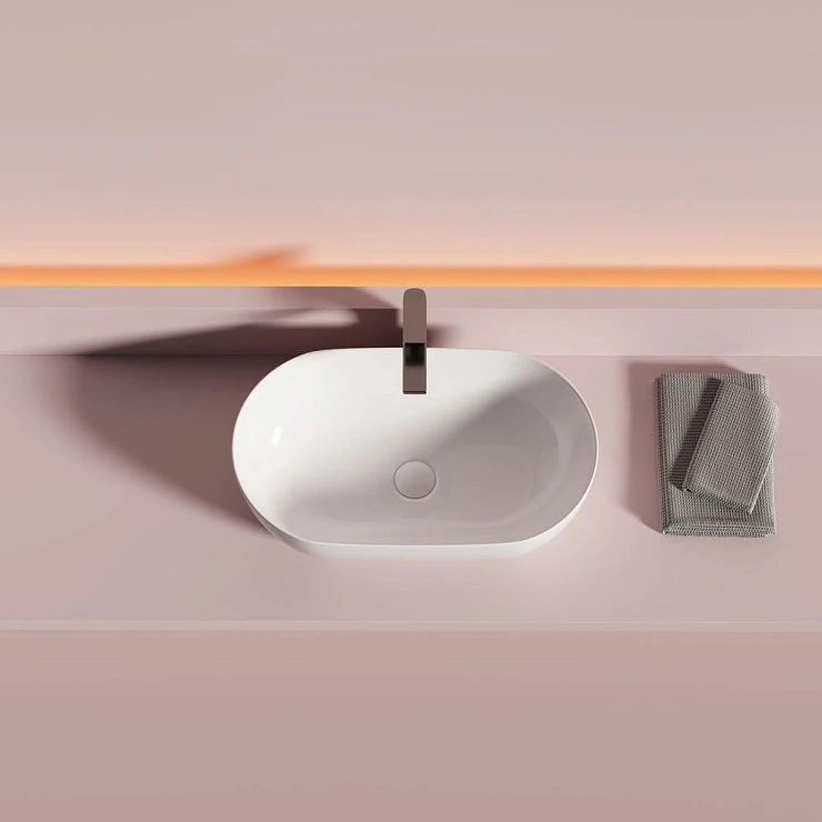 Раковина накладная Ceramica Nova Twist CN12001 белая