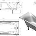 Ванна из искусственного камня Астра-Форм Вега 170x75 пристенная, белая глянцевая