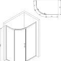 Душевой уголок AM.PM Like 120x80см W83G-302U120CG64 профиль матовый хром, стекло тонированное