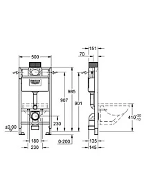 Система инсталляции для унитазов Grohe Rapid SL 38525001