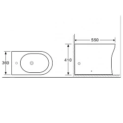 Биде напольное Ceramica Nova Star CN1906 белый глянец