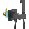 Гигиенический душ Aquatek Лира AQ1025MB со смесителем, черный матовый