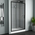 Душевая дверь в нишу Bravat Blackline 120x200см BD120.4101B профиль черный, стекло прозрачное