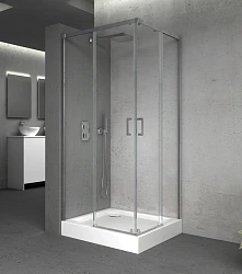 Душевой уголок Golden Frog 90x90см 6Y1083 профиль хром, стекло прозрачное