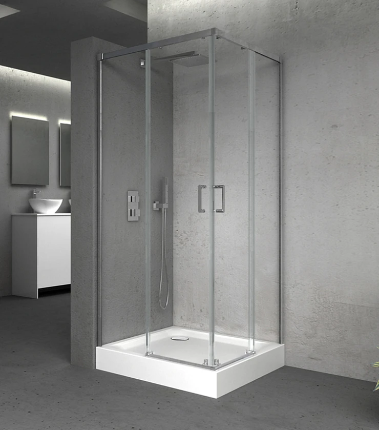 Душевой уголок Golden Frog 90x90см 6Y1083 профиль хром, стекло прозрачное