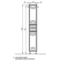 Шкаф-пенал Aquaton Домус L 32см 1A122003DO01L белый глянцевый