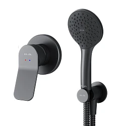 Душевой комплект AM.PM X-Joy FB85A2H002 с внутренней частью, черный матовый