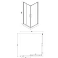 Душевой уголок Azario Greenwood 100х100см AZ-NNE1142 1000 профиль хром, стекло прозрачное