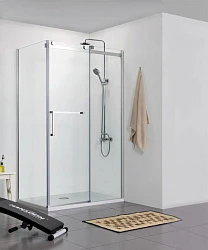 Душевой уголок Bravat Wave 120x80см BS120.3102S профиль хром, стекло прозрачное