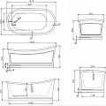 Акриловая ванна BelBagno 170x90 BB32 белая глянцевая