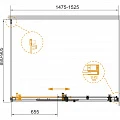 Душевой уголок Cezares Stylus-Soft 150x90см STYLUS-SOFT-AH-1-150/90-C-Cr хром, стекло прозрачное
