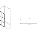 Шторка на ванну ABBER Immer Offen 100x140см AG72100B профиль черный, стекло прозрачное