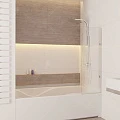 Шторка на ванну RGW Screens SC-056-2 50x150см 3711056250-11 профиль хром, стекло прозрачное