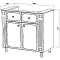 Тумба под раковину SanStar Edelveis 90 248.1-1.5.1. белая