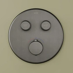 Душевой комплект Sancos Space SC3006GMG с внутренней частью, вороненая сталь