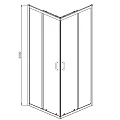 Душевой уголок Azario Milton 100х100см AZ-ND1142 1000 Black профиль черный, стекло прозрачное