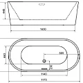 Акриловая ванна AZARIO ENRICA 150x70 AV.0030150 белая глянцевая