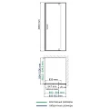 Душевой уголок Wasserkraft Neime 90x100см 19P18 профиль белый, стекло прозрачное