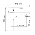 Смеситель для раковины Wasserkraft Leine 3504 хром