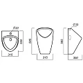 Писсуар Sanita Luxe LONG LNGSLUR01 настенный белый