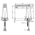 Смеситель для раковины Bravat Diamond F118102G-2-ENG золото