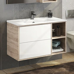 Тумба с раковиной Comforty Гамбург 90 00004142225CF дуб сонома