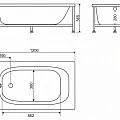 Каркас для ванны BelBagno BB101-130-MF