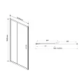 Душевая дверь в нишу Vincea Garda 140см VDS-1G140CLB профиль черный, стекло прозрачное