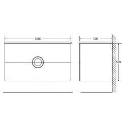 Встраиваемая раковина BelBagno Onda 100см BB1000/500-LV-MR-OND белая