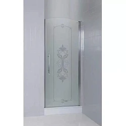 Душевая дверь в нишу Cezares 80см GIUBILEO-80-CP-Cr-R профиль хром, стекло матовое с узором
