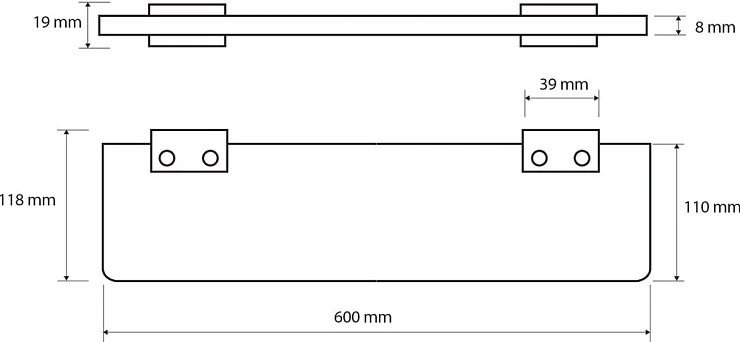 Полка Bemeta Via 135002242 хром