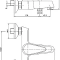 Смеситель для ванны с душем Aquanet Round Handle SD90701 хром