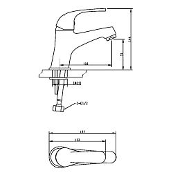 Смеситель для раковины Bravat Fit F1135188CP-RUS хром