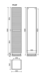 Шкаф-пенал Sancos Folk Floor 35 PFL35FW напольный, Bianco