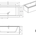 Акриловая ванна Riho Lugo 180x90 Plug & Play B134015005 левая, белая глянцевая