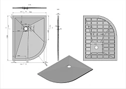 Душевой поддон Vincea 120х90см VST-4SQ9012W-R белый