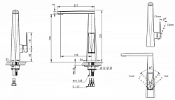Смеситель для кухни Bravat Iceberg F776110G-2 золото