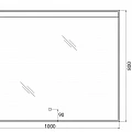 Зеркало BelBagno 100 SPC-UNO-1000-800-TCH с подсветкой