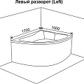 Акриловая ванна Golden Frog 170см GF-2015 R белая глянцевая