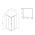 Душевой уголок AM.PM Gem S 90x90см W93G-403-090BT профиль черный, стекло прозрачное