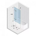 Шторка на ванну Riho VZ Scandic NXT X109 85x150см R G001144121 профиль черный, стекло прозрачное