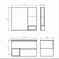 Тумба с раковиной Comforty Турин 75 00004147332CF дуб белый