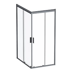 Душевой уголок AM.PM Gem 120x90см W90G-404-120290-BT профиль черный, стекло прозрачное